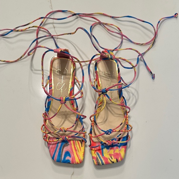 Jessica Simpson Multicolor Strappy Sandals - Picture 1 of 2